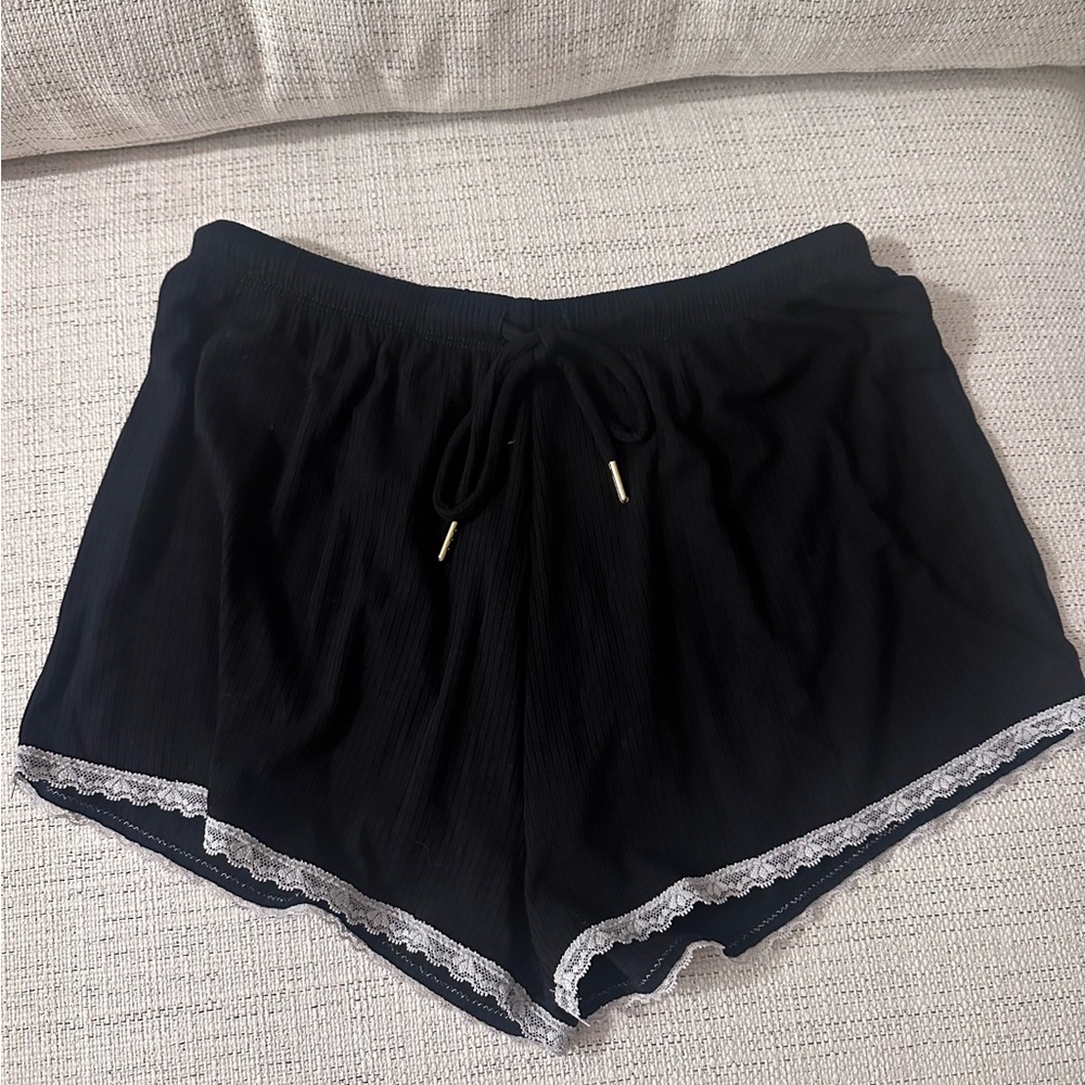 Honeydew Intimates Revival Rib Black with lace trim Pajama Shorts Size XS - Picture 3 of 6